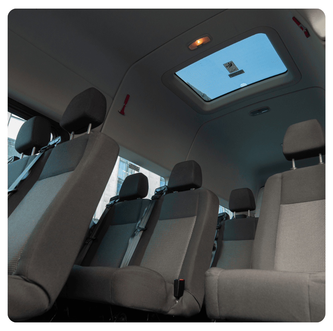 Interior of a ZAZA Express minibus